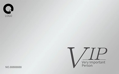 银黑配色高档酒店会员卡