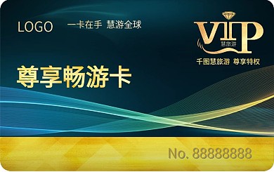 原创大气尊享旅游卡畅游卡一卡通