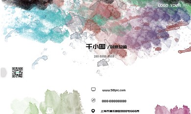 168原创主题水墨名片