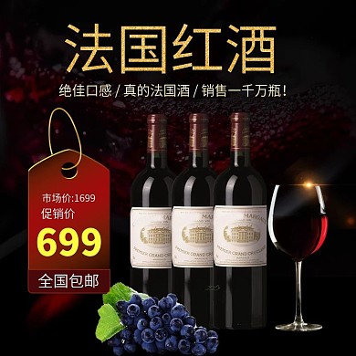 进口干红葡萄酒主图包邮