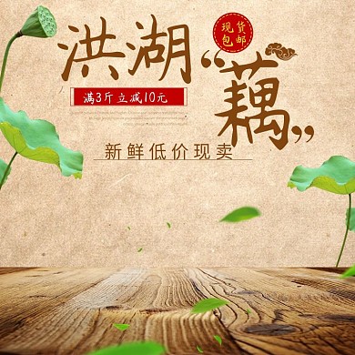 淘宝电商食品莲藕主图直通车PSD模版