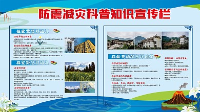 地震救灾科普宣传栏