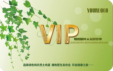 绿色VIP会员卡设计模版