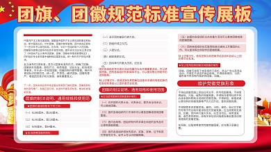 党建风团旗规范标准宣传展板