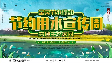 全国城市节约用水宣传周上下展板