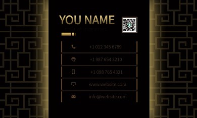 黑金窗格高档名片