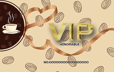 简约咖啡店vip会员卡