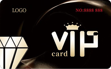 美容美发原创vip黑金会员卡