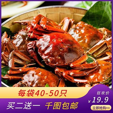 包邮现货鲜活袋装大闸蟹