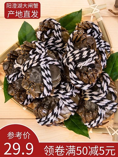 阳澄湖螃蟹主图模板