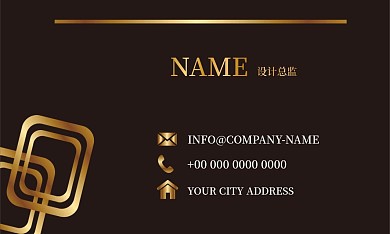 黑金风几何创意矢量商务名片
