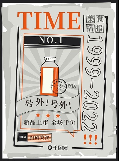 复古怀旧DM报纸宣传单