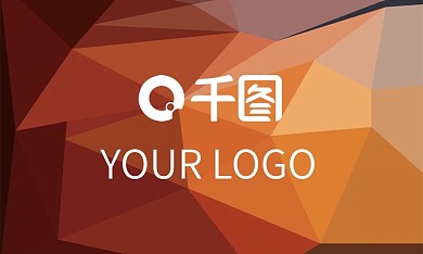 几何低多变形图案矢量商务名片