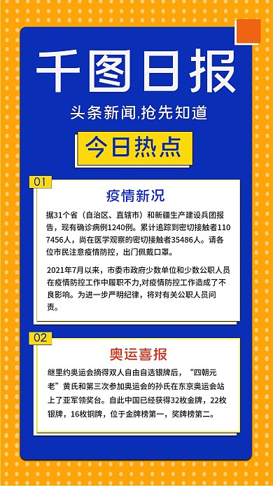 每日新闻日报简约立体手机海报