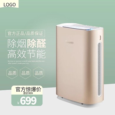 淘宝简约风格数码电器家用净化器除尘器详情
