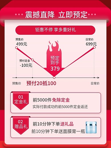 美妆洗护双11直通车促销主图