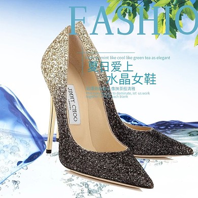 电商淘宝清凉一夏高跟鞋主图直通车