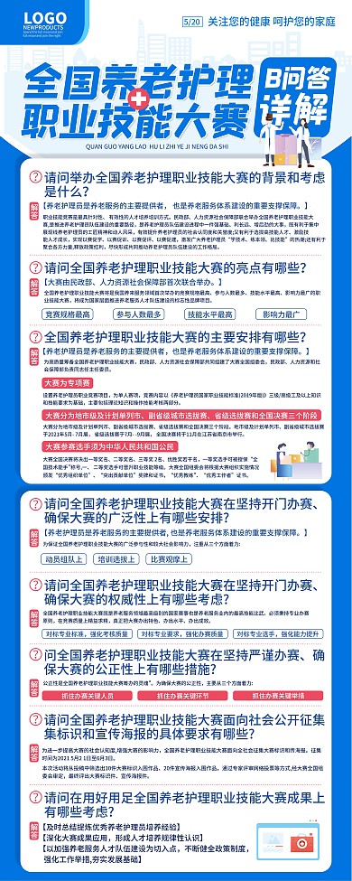 8问答详解全国养老护理职业技能大赛展架
