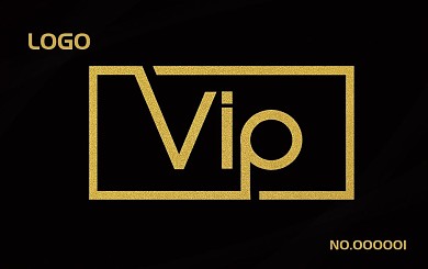 黑色简约大气VIP会员卡