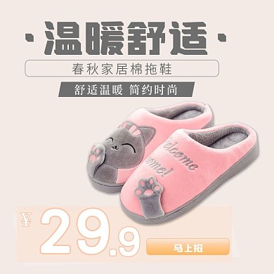 冬季新品棉拖主图直通车创意图