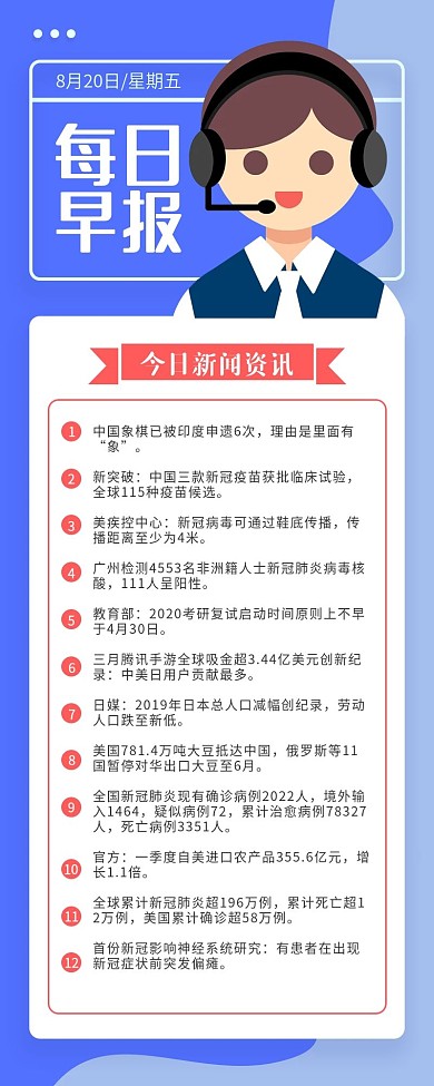 微信朋友圈今日早报早报快讯手机长图海报