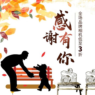 感恩节钻展图感谢有你数码相机全场3折起