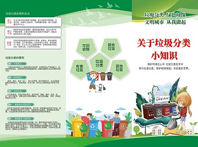 垃圾分类宣传三折页