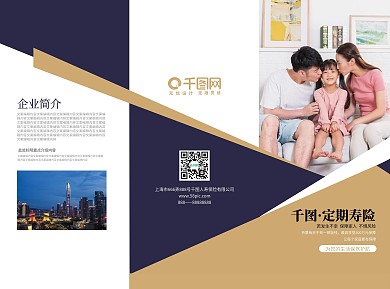 人寿保险宣传三折页