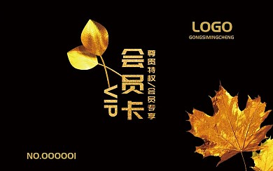 黑色简约大气VIP会员卡