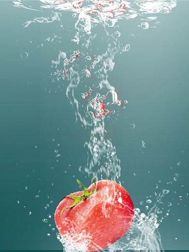 悬浮幻想蔬菜水花海报