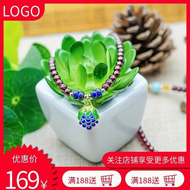 精美石榴石宝石项链