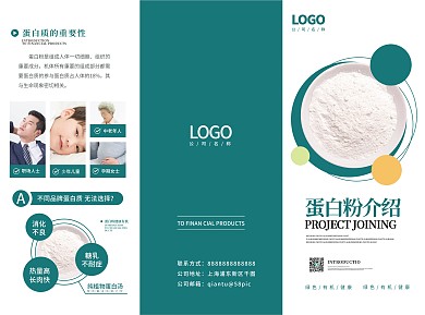 创意简约高档蛋白粉折页