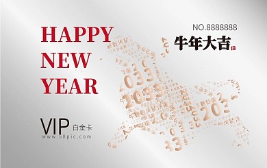 新年购物卡白金卡