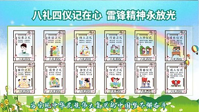 校园八礼四仪学校展板