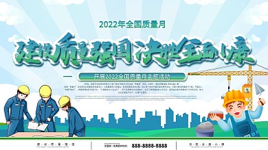 建设质量强国决胜全面小康内容型宣传展板