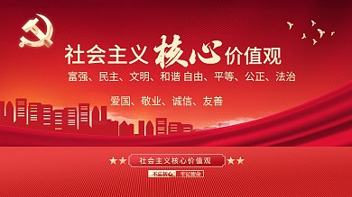 社会主义核心价值观党建展板