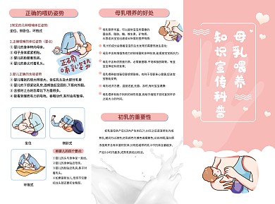 母乳喂养宣传科普知识三折页