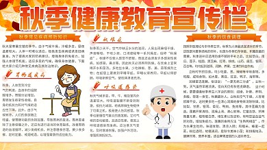 秋季健康教育宣传栏