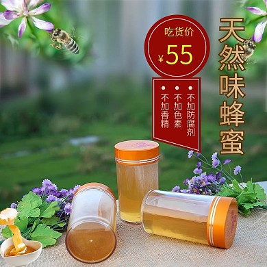 狂暑季主图直通车天然蜂蜜PSD优惠促销