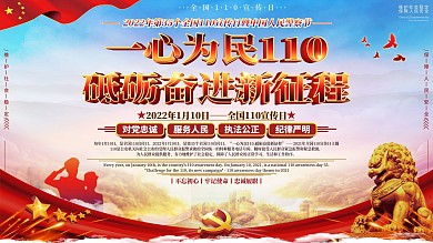全国110宣传日宣传内容型展板