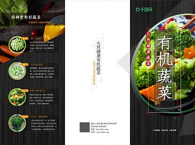 大气农产品三折页