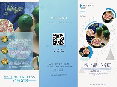 大气农产品三折页