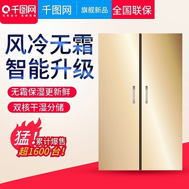 双十二风格电冰箱直通车主图模板