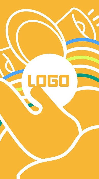 工作证模板插画风新媒体创意胸牌工作人员