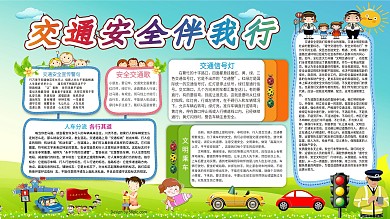 安全伴我行手抄报