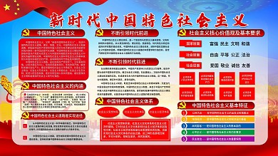 党建展板 中国特色社会主义思想