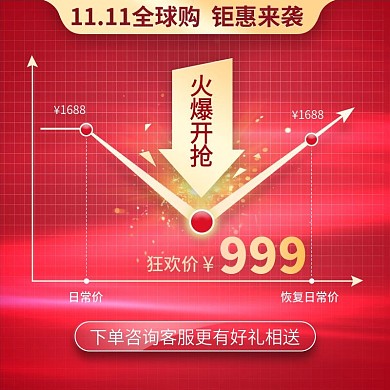 双十一钜惠来袭降级说明主图直通车