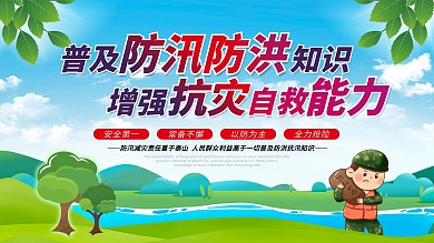 防洪防汛抗灾科普宣传展板