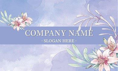 紫色烟雾花卉名片