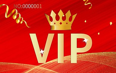 红色背景会员卡贵宾卡